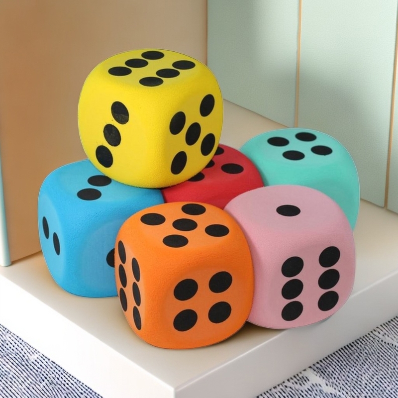 Board Game Digital - 8cm Large Foam Dices Soft Six