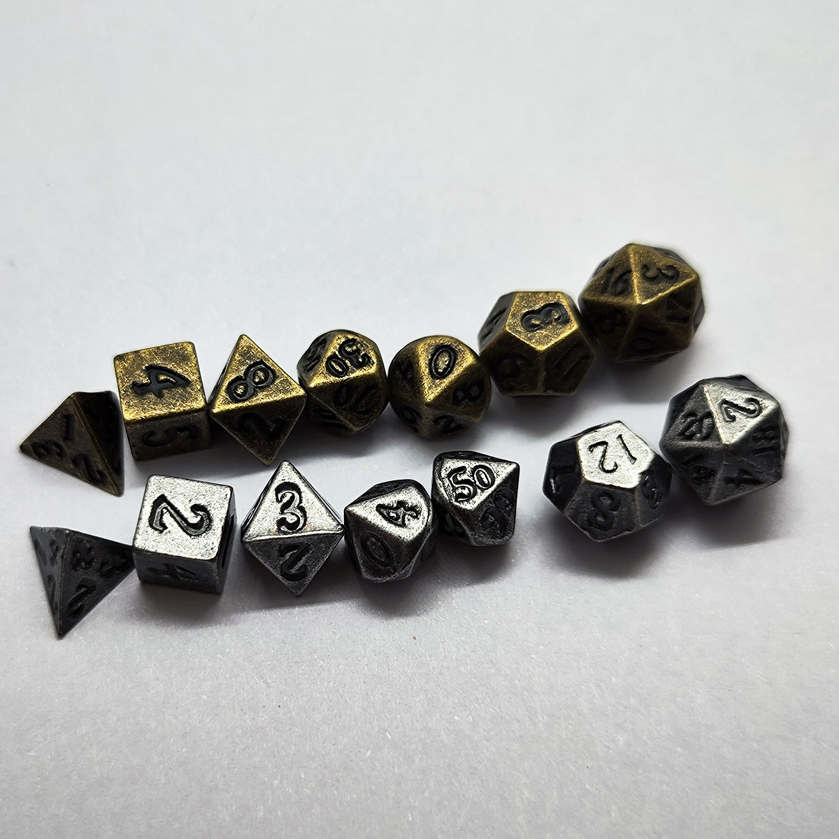 Mini 7-piece set solid metal 5 - огляд і ціна Board Game Dungeons And Dragons