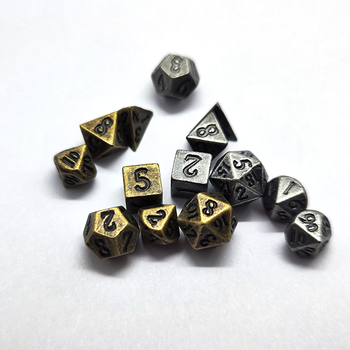 Mini 7-piece set solid metal 5 - огляд і ціна Board Game Dungeons And Dragons