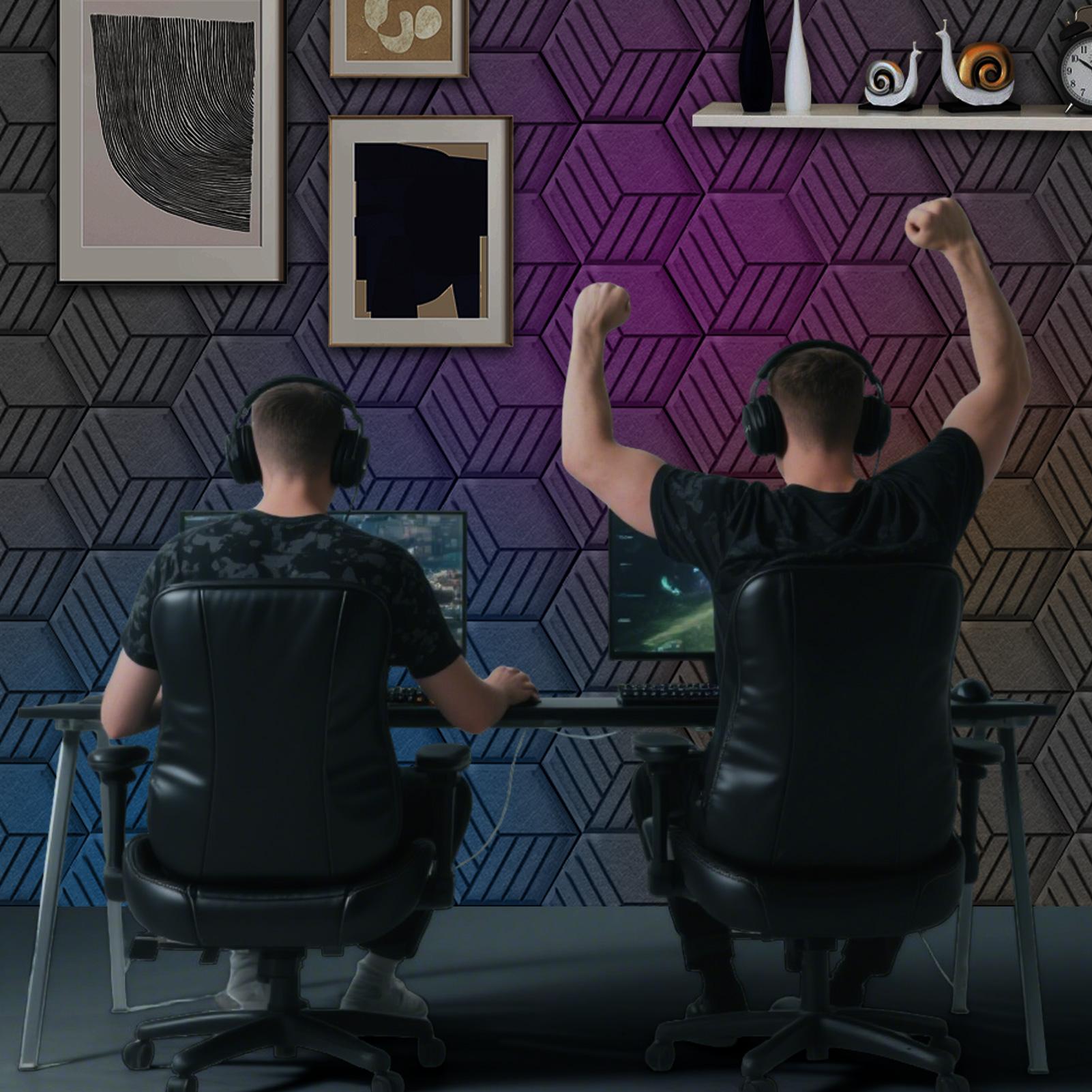 12pc Acoustic Panels Self-Adhe - огляд і ціна Board Game Room