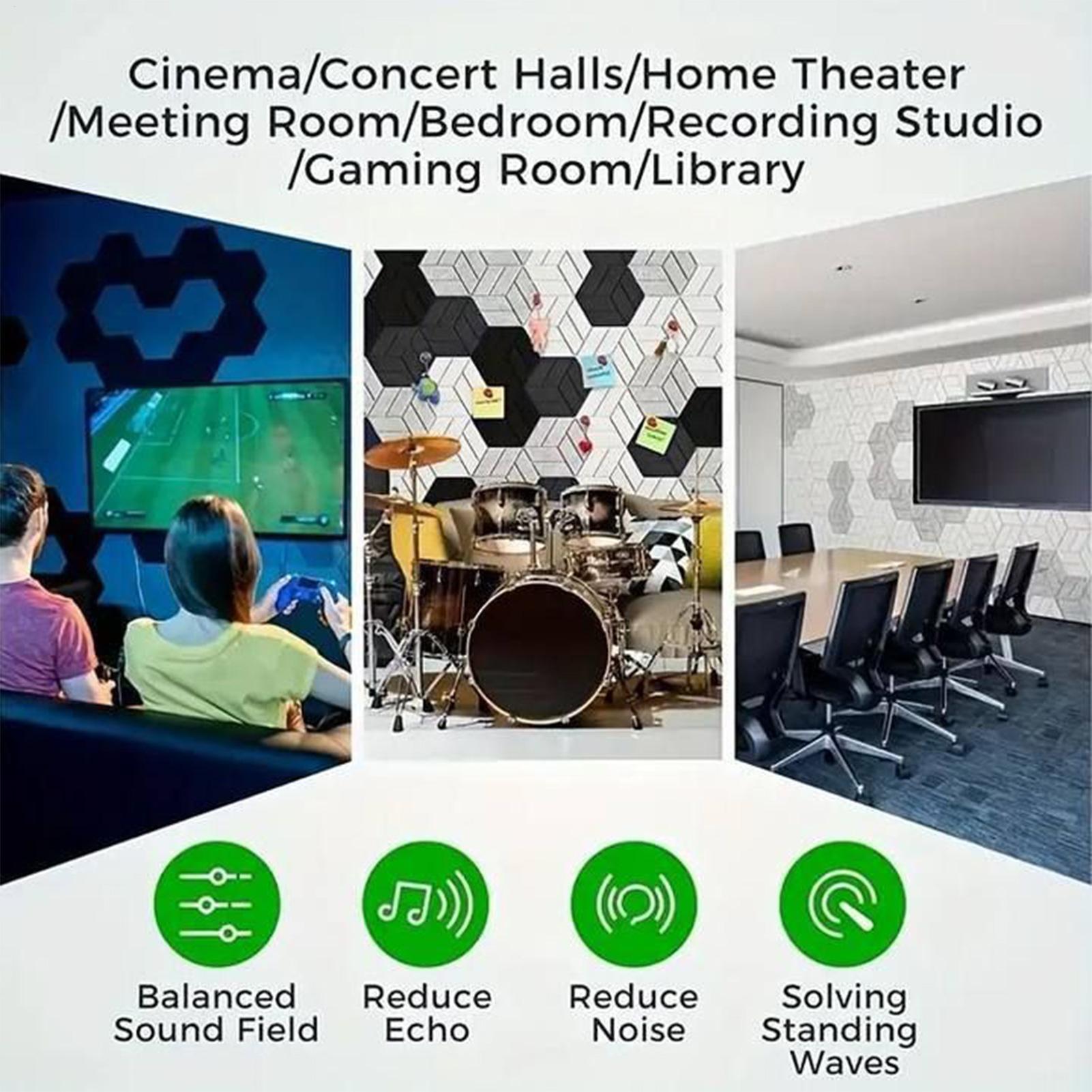 12pc Acoustic Panels Self-Adhe - огляд і ціна Board Game Room
