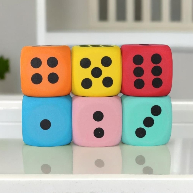 8cm Large Foam Dices Soft Six  - огляд і ціна Board Game Digital