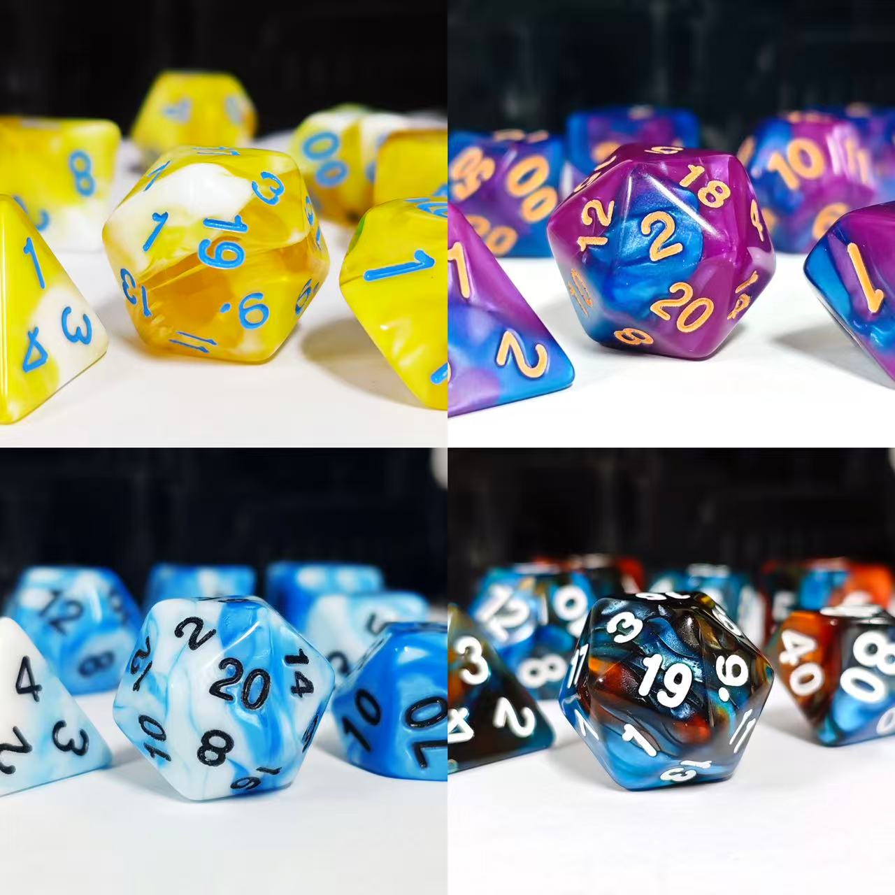 28Pcs/set  4 Color Polyhedral  - огляд і ціна Dice Set Polyhedral
