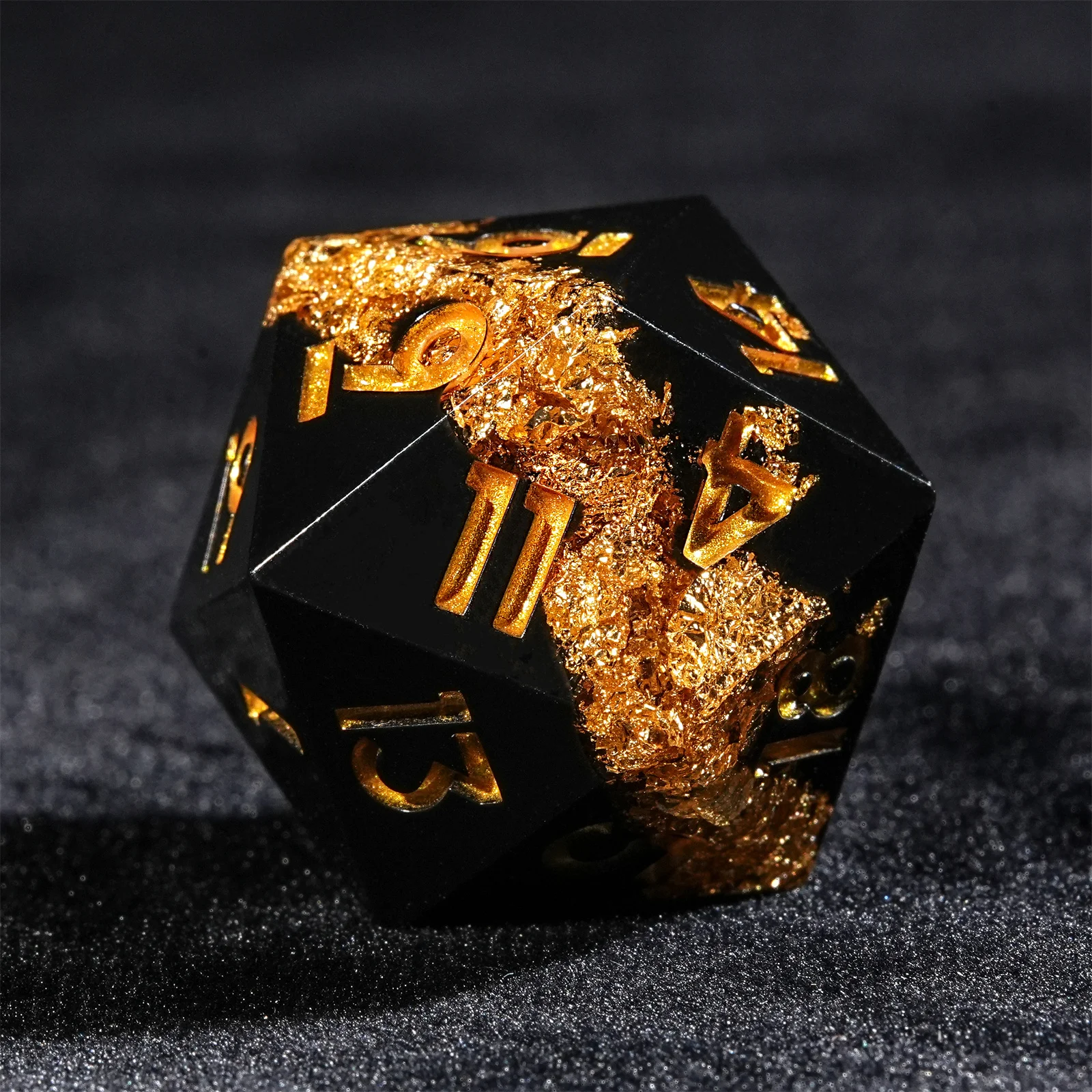 7pcs DND Dice Resin Black Gold - огляд і ціна Board Game Dungeons And Dragons