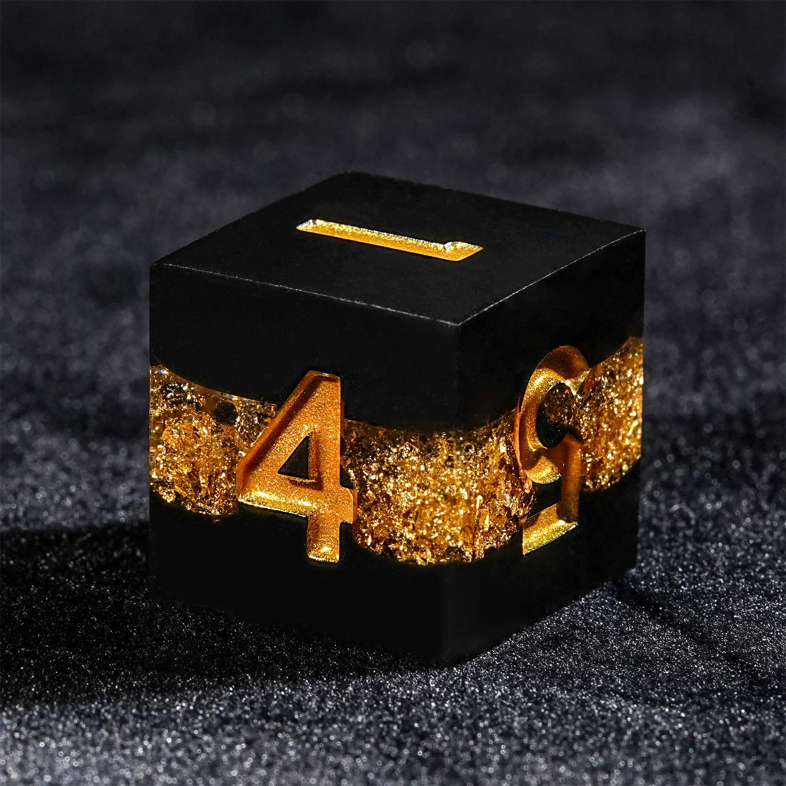 7pcs DND Dice Resin Black Gold - огляд і ціна Board Game Dungeons And Dragons