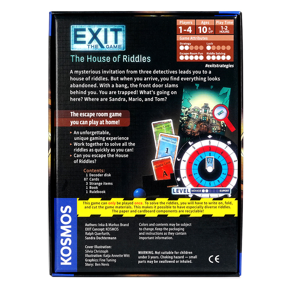 EXIT: The House of Riddles - U - огляд і ціна Board Game Risk