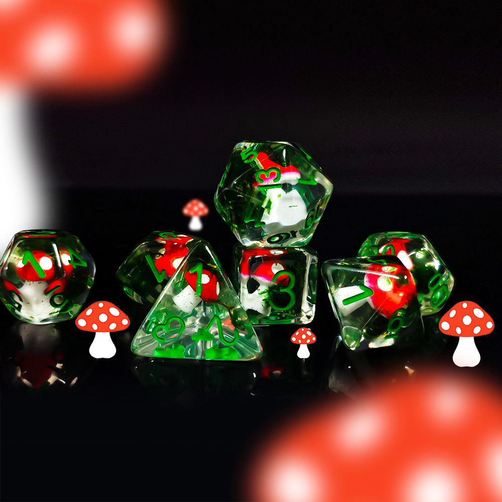 7Pcs/Set DND Dice Transparent  - огляд і ціна Dice Set Polyhedral