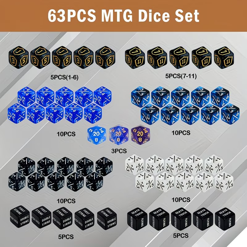 63PCSCounting D6 Dice Set, sui - огляд і ціна Board Game Dungeons And Dragons