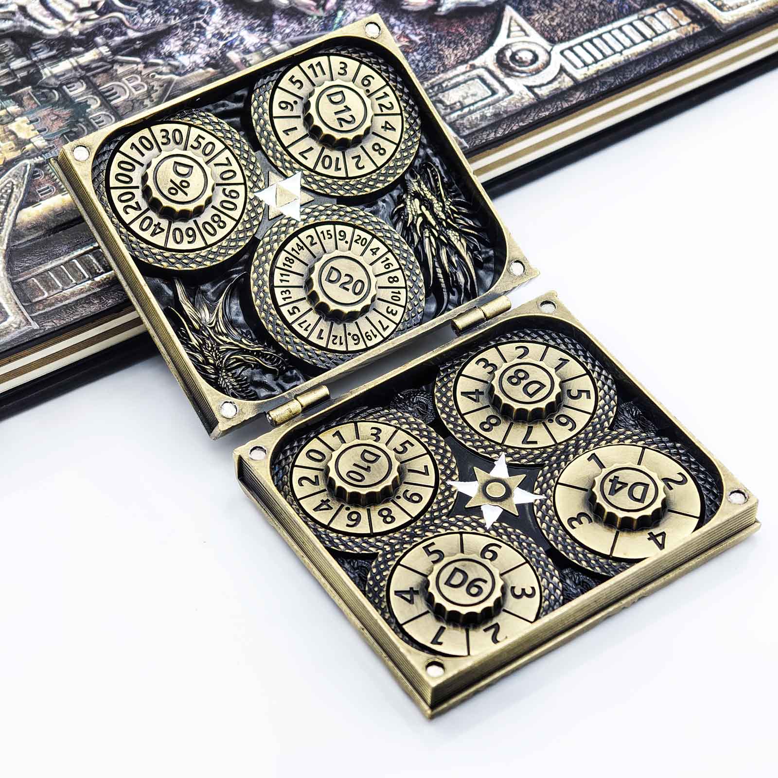 7 in 1 DND Spinner Metal Dice  - огляд і ціна Board Game Dungeons And Dragons
