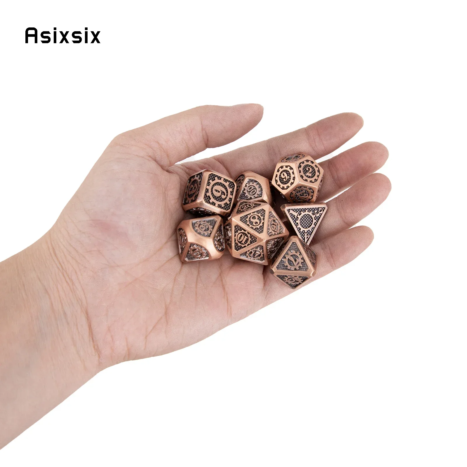 7 Pcs Yellow Black Gear Wheel  - огляд і ціна Dice Set Polyhedral