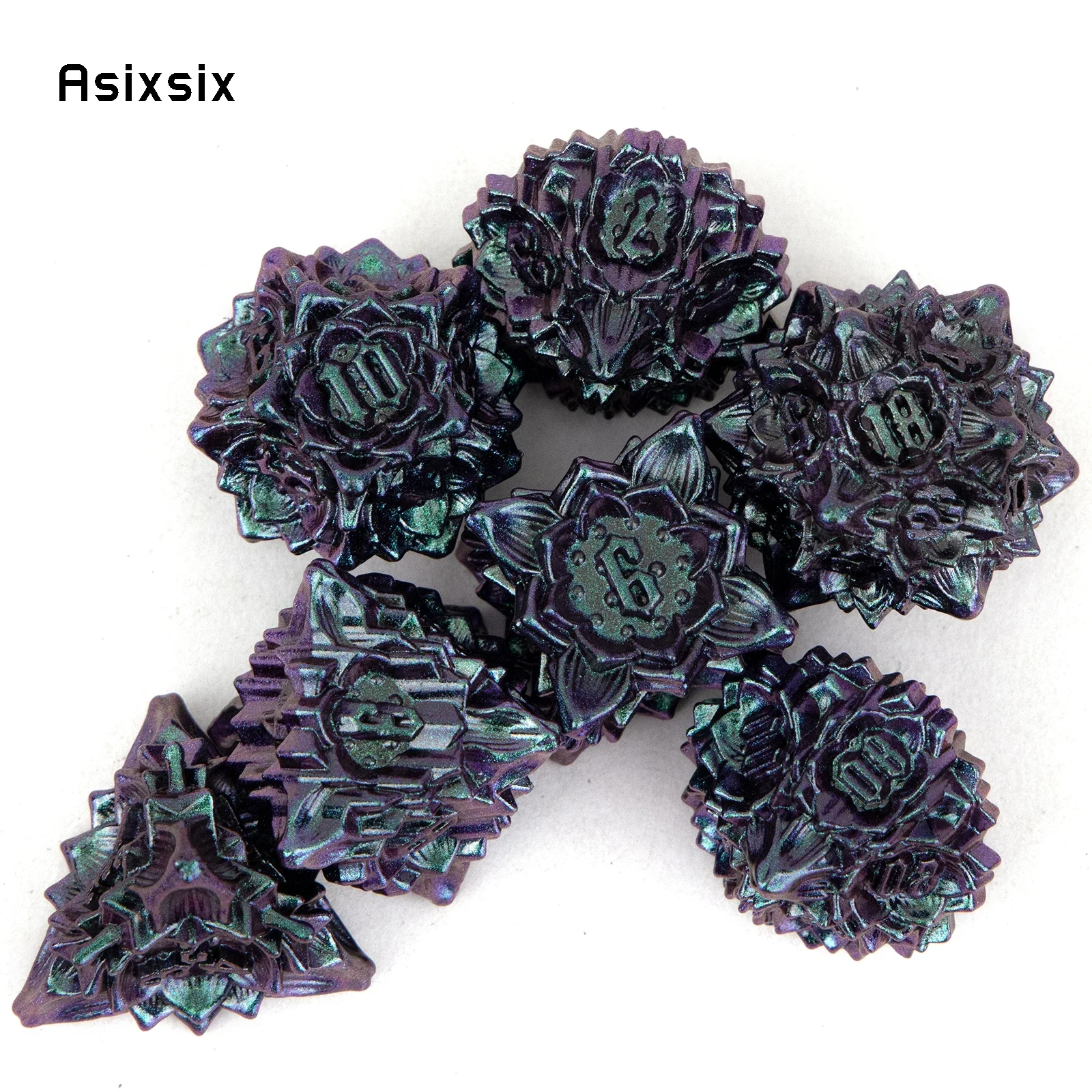 7 Pcs Purple Green Lotus Flowe - огляд і ціна Board Game Digital