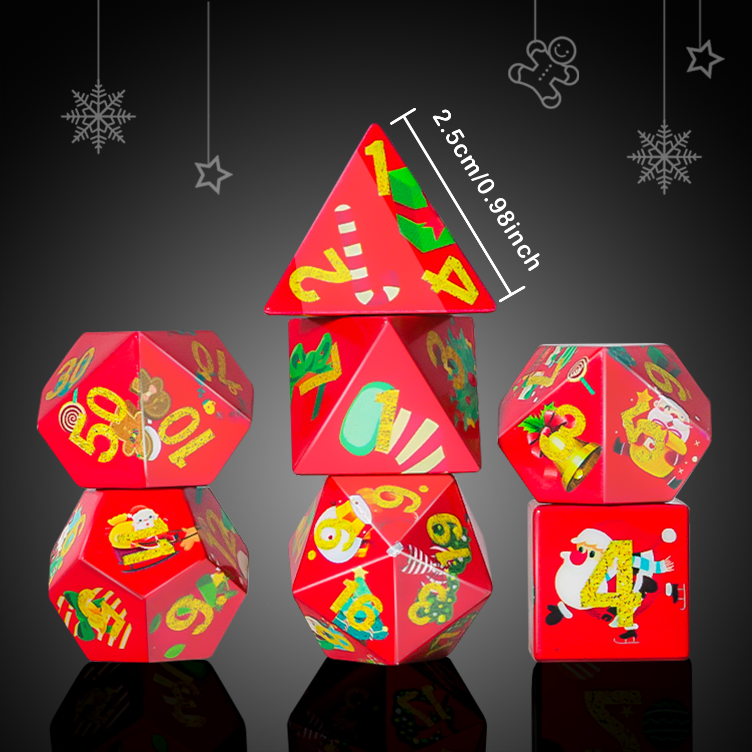 Christmas Dice D20 dice set: E - огляд і ціна Dice Set Polyhedral
