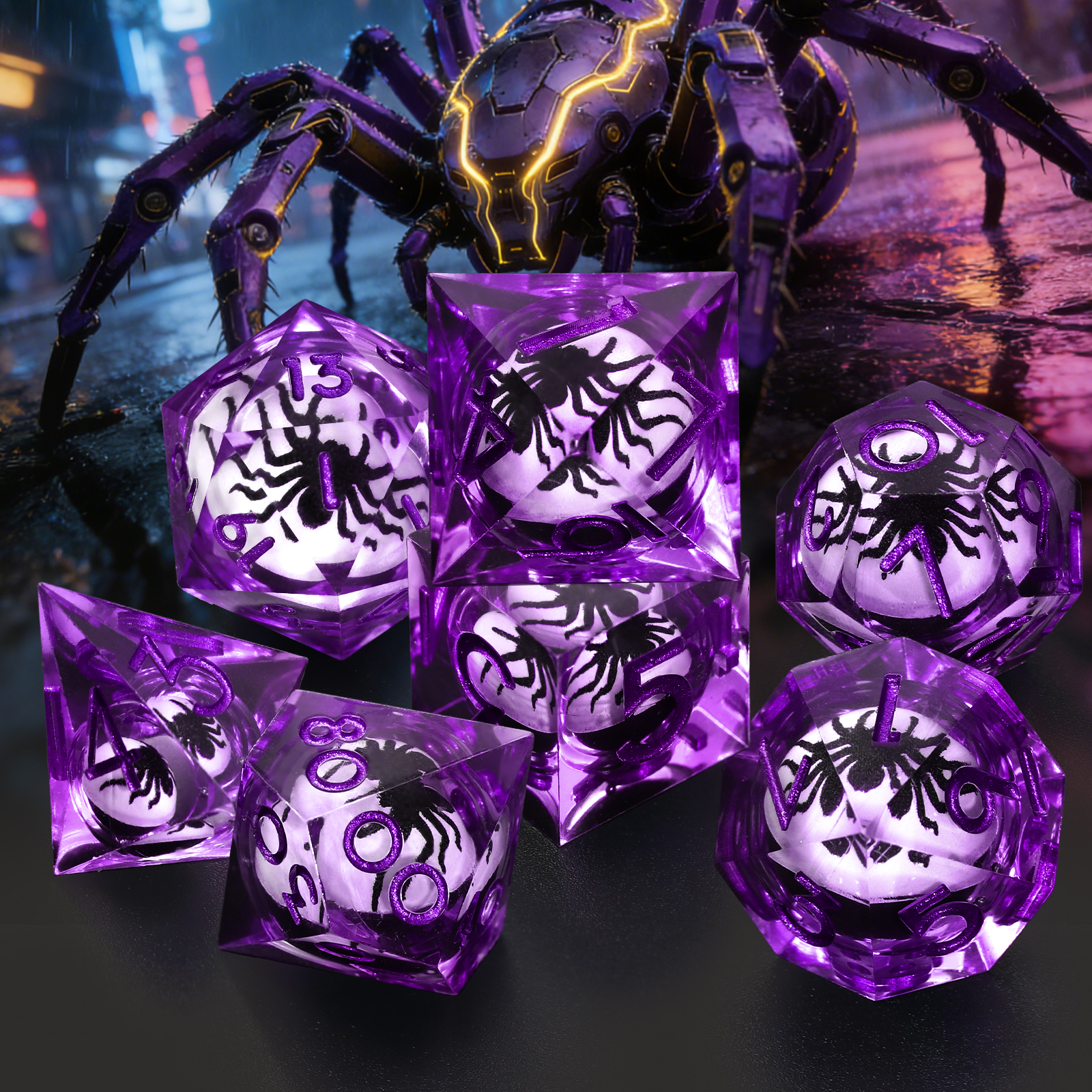 Resin DND Dice Set Spider Dice - огляд і ціна Board Game Dungeons And Dragons
