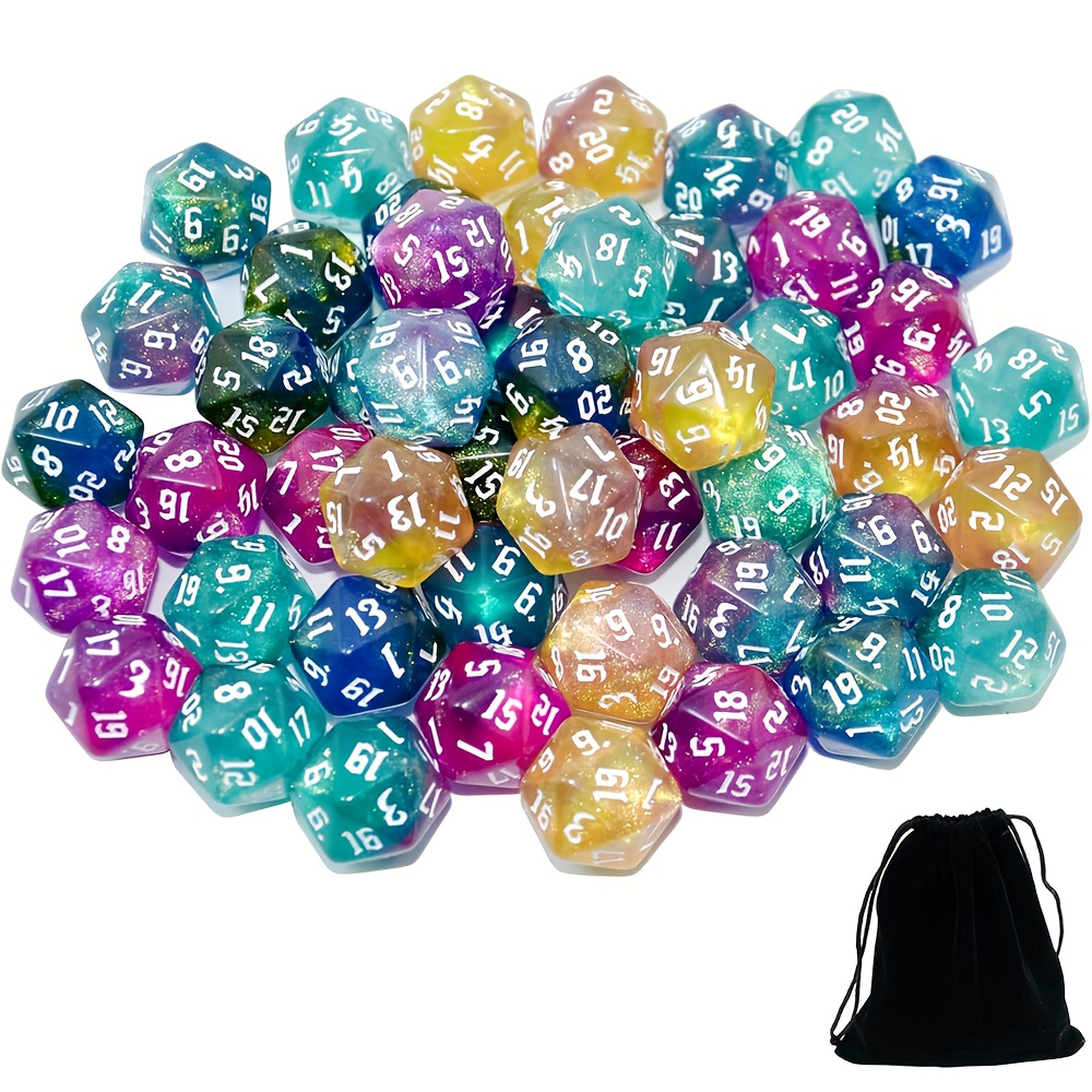 D20 Dice Set Two tone glitter/ - огляд і ціна Dice Set Polyhedral