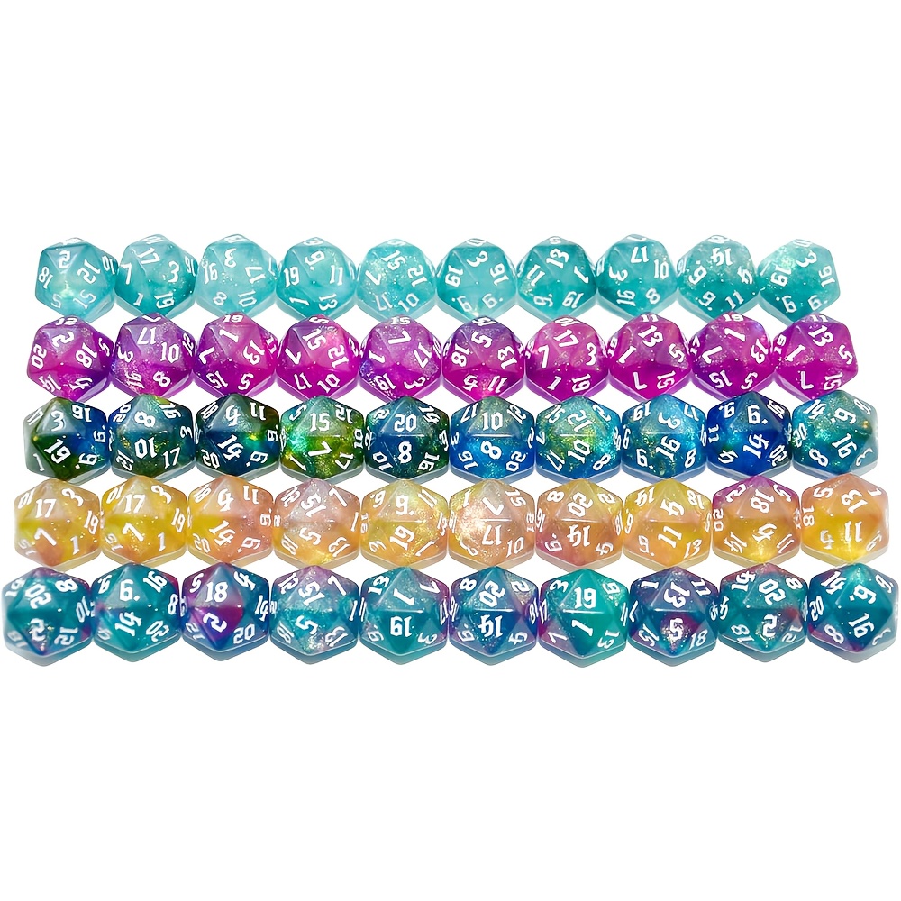 D20 Dice Set Two tone glitter/ - огляд і ціна Dice Set Polyhedral