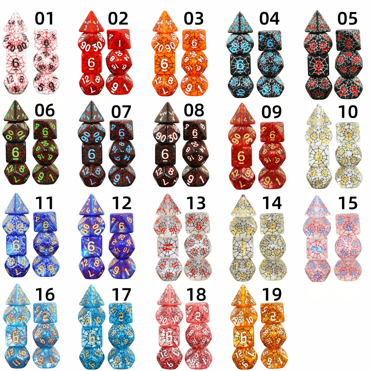DND Dice Set 7pcs D4-D20 Polyh - огляд і ціна Board Game Web