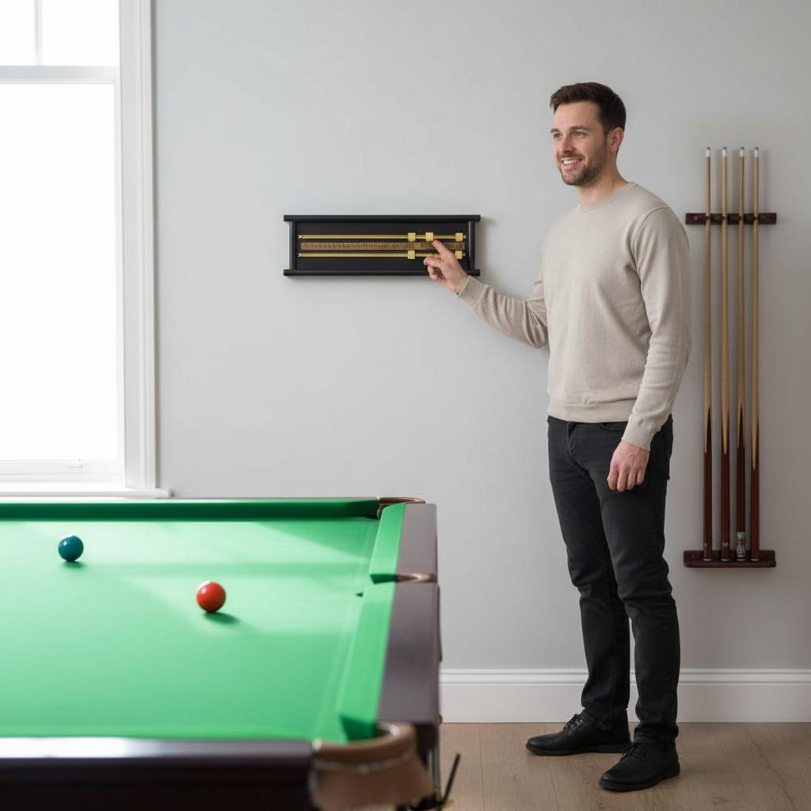 Wooden Snooker Scorer Dual Rai - огляд і ціна Board Game Room