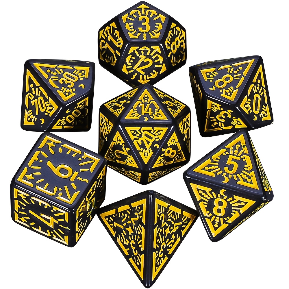 DND Dice Set -7pc carved patte - огляд і ціна Dice Set Polyhedral