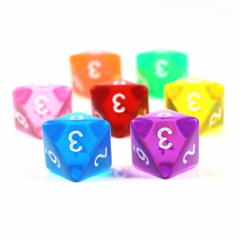 10Pcs D8 Transparent Color Dic - огляд і ціна Board Game Digital