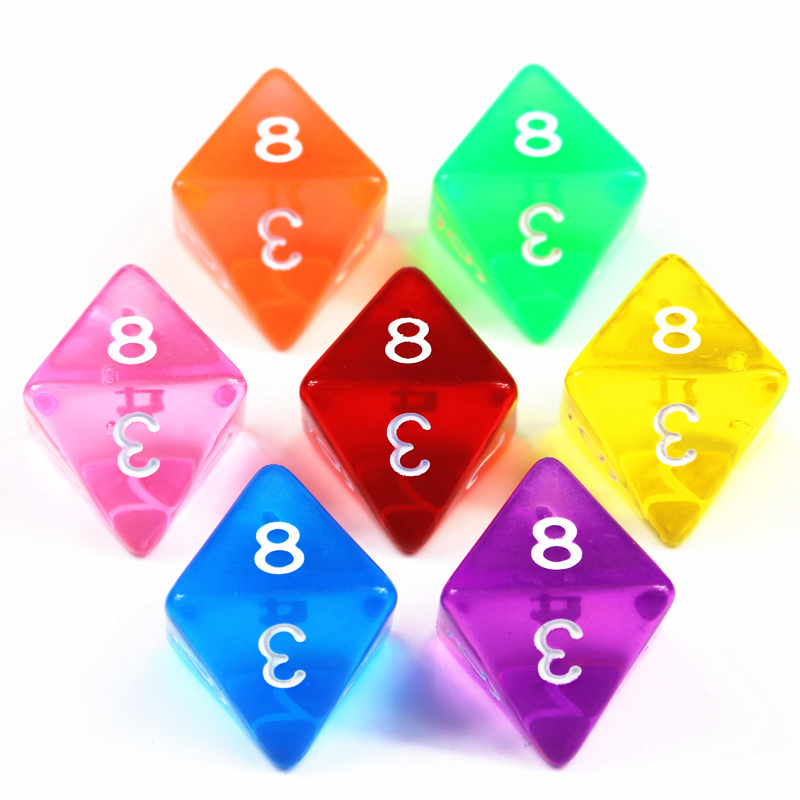 10Pcs D8 Transparent Color Dic - огляд і ціна Board Game Digital