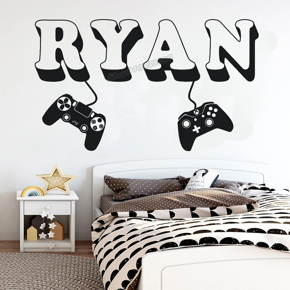 Gamer wall Sticker Custom Name - огляд і ціна Board Game Room