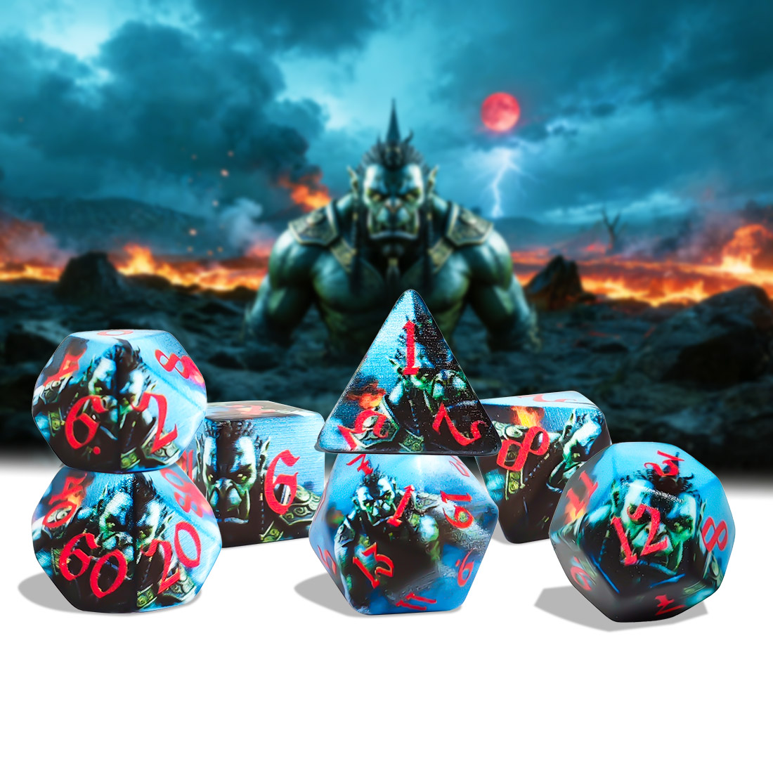 Orc Warrior Polyhedral 7-Piece - огляд і ціна Dice Set Polyhedral