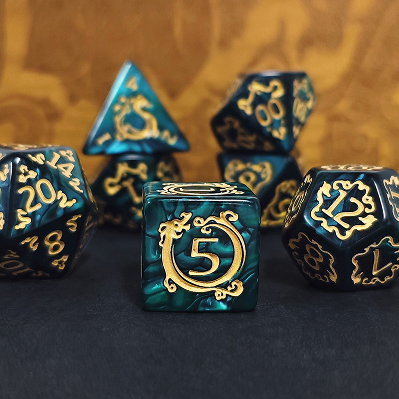 7pcs DND Dice 7Pcs/set Dragon  - огляд і ціна Dice Set Polyhedral