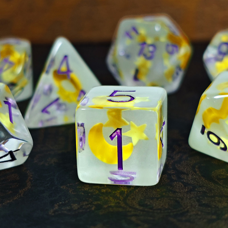 7pcs/set Luminous Polyhedral D - огляд і ціна Dice Set Polyhedral