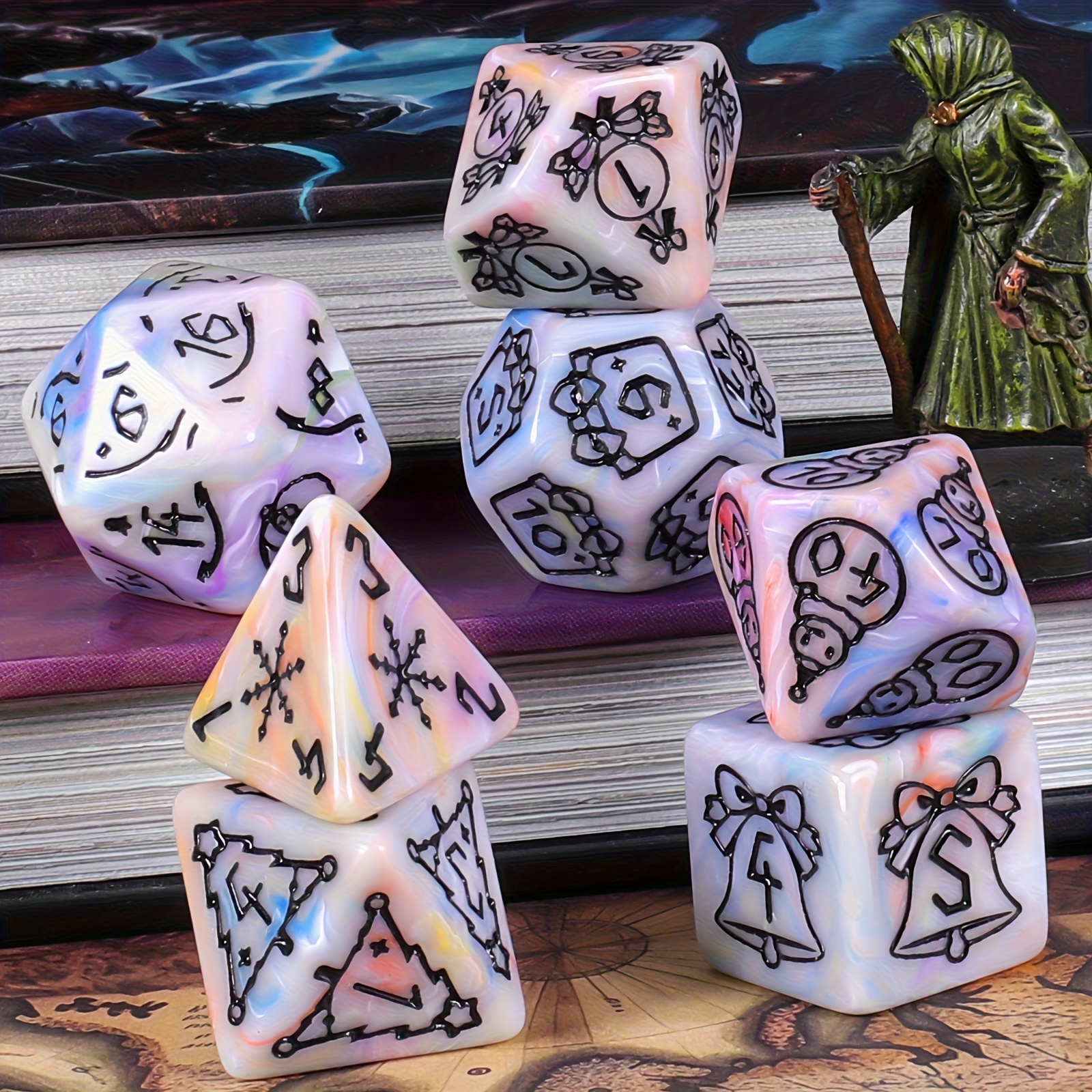 DND Dice Set -7pc Christmas Po - огляд і ціна Dice Set Polyhedral