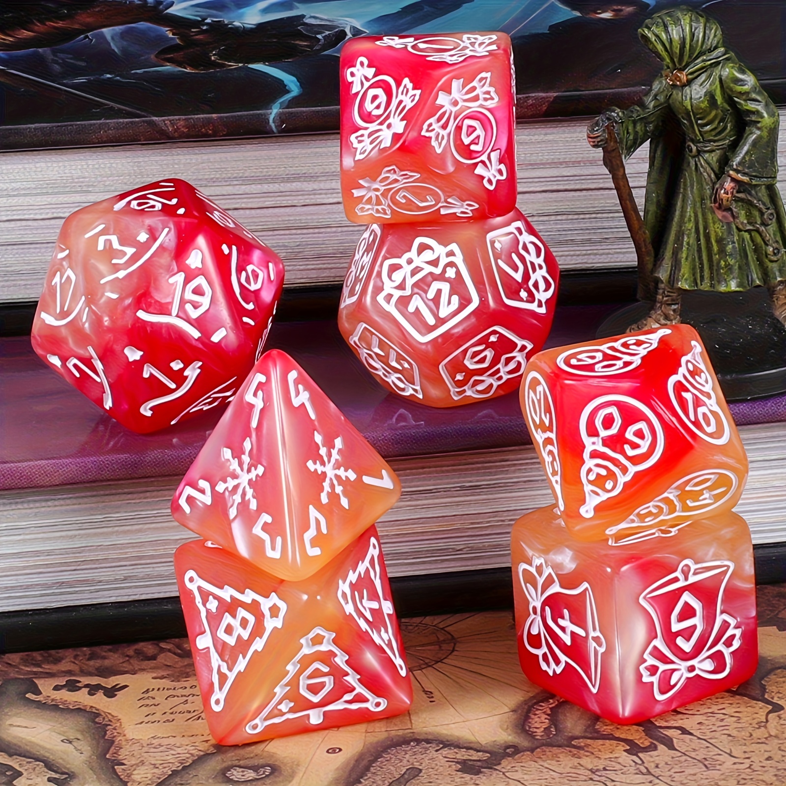 DND Dice Set -7pc Christmas Po - огляд і ціна Dice Set Polyhedral