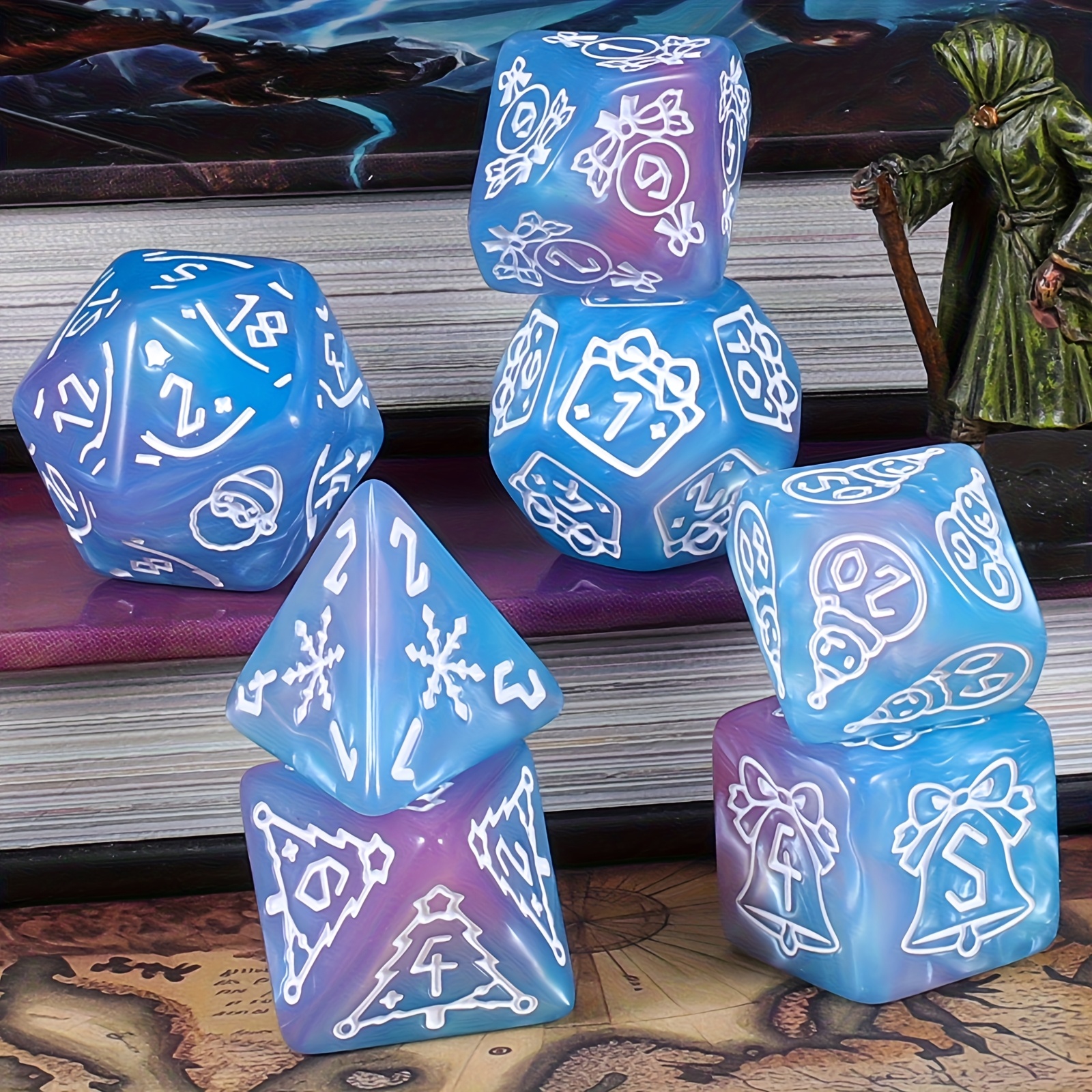 DND Dice Set -7pc Christmas Po - огляд і ціна Dice Set Polyhedral