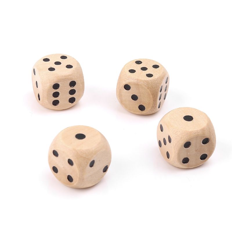 10Pcs Wooden 6 Sided D6 Faces  - огляд і ціна Board Game Digital