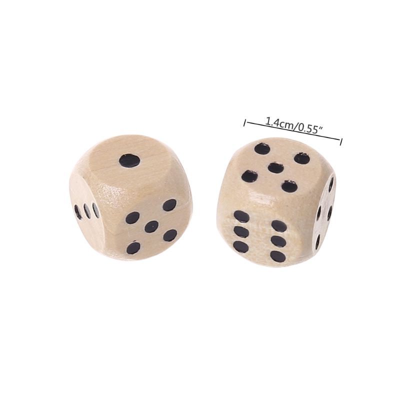 10Pcs Wooden 6 Sided D6 Faces  - огляд і ціна Board Game Digital